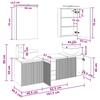 Bathroom Cabinet Set 5 Pcs Concrete Grey Particleboard