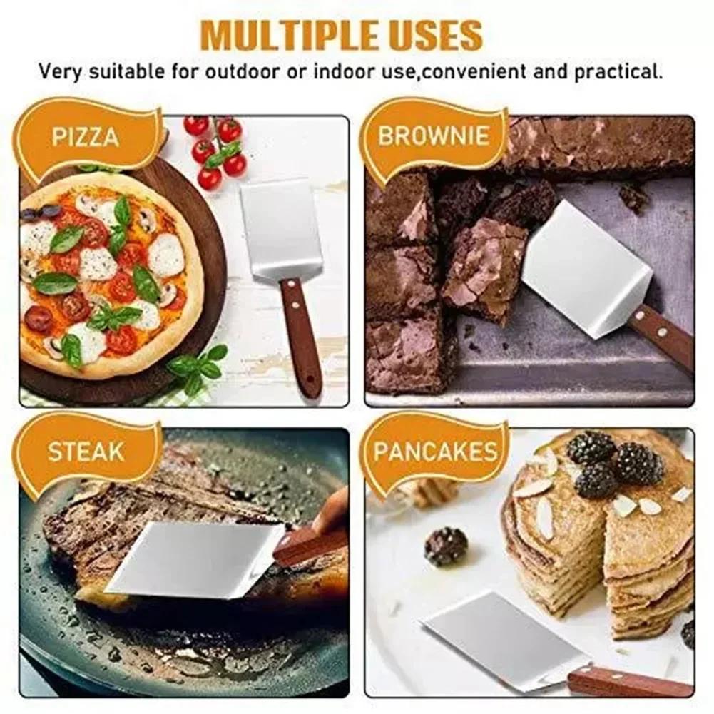 Stainless Steel Cake Shovel Pie Pizza Cheese Spatula Server Cake Divider Knives Wood Handled Shovel Cake Baking Tool China Mainland