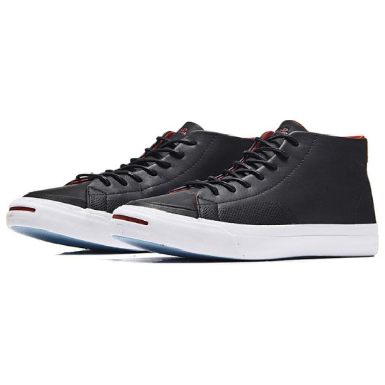 Converse Jack Purcell Comfortable Versatile Non-Slip Shock Absorbing Wear-Resistant Mid-Top Skate Shoes Unisex Sneakers Black 160202C