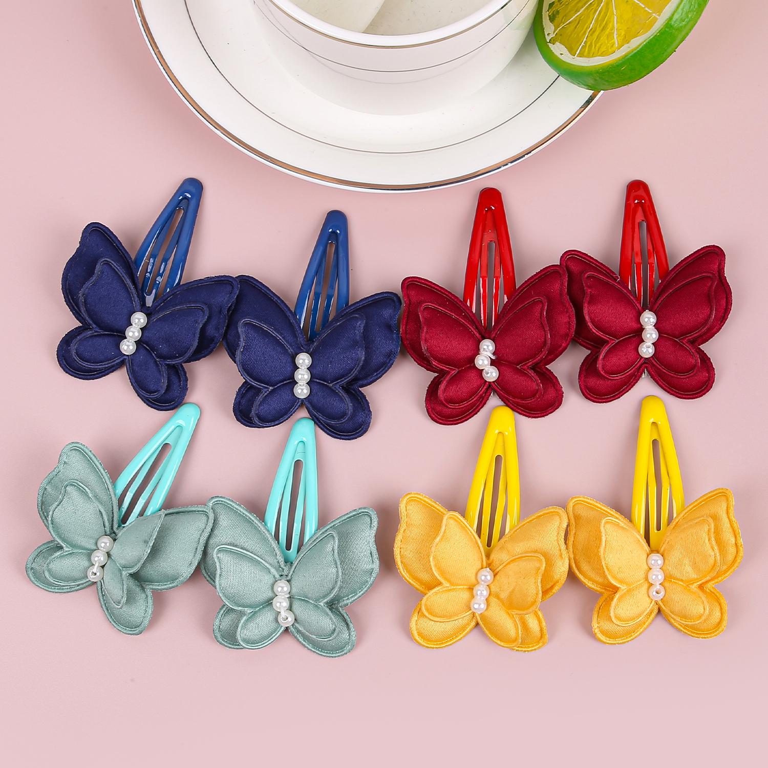 

8 шт. Милые заколки-бабочки для волос для девочек, жемчужные заколки-бабочки, заколки-зажимы, детская заколка для волос в виде цветка, детские аксессуары для волос