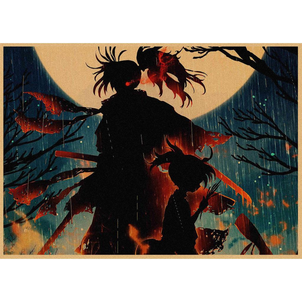 Retro Dororo Anime Poster - Vintage Kraft Paper Wall Art