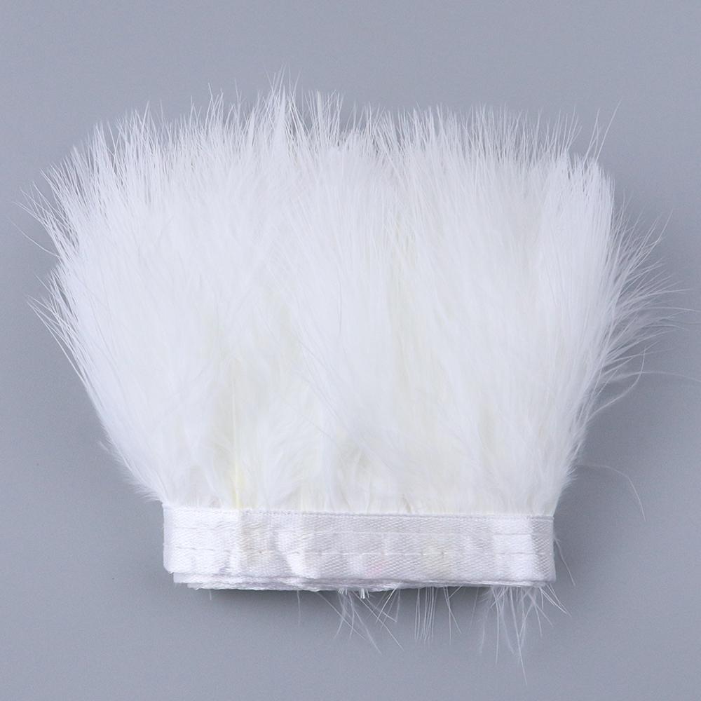 1Meters Furry Turkey Feathers Trim Ribbon White Natural Plumes For Traditional Holiday Dress Sewing Plumas Accessories
