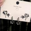 Y2K Love Star Stud Earring for Women Irregular Geometry Punk Vintage Gothtic Shinning Earrings Girls New Fashion Jewelry Gifts