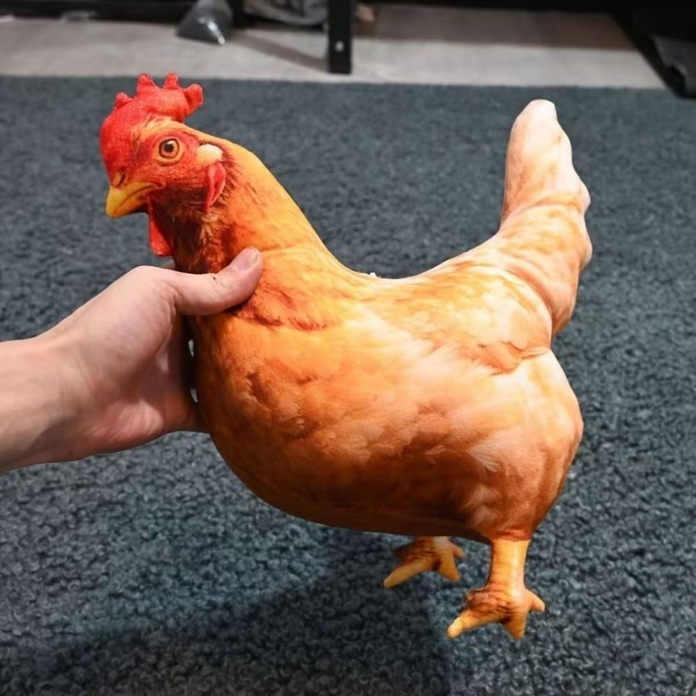 Cute Chicken Stuffed Toy PP Cotton Filled Rooster Plush Toy Kawaii Game Stuffed Doll Kids Toy