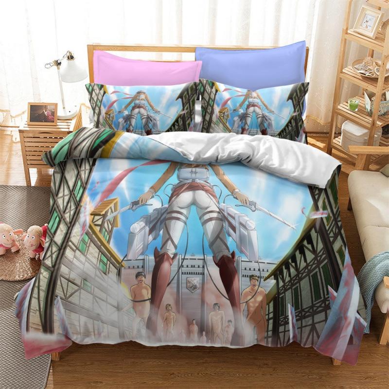 Bedding Kit, Attack Giant Series Size Three-Piece Quilt Cover