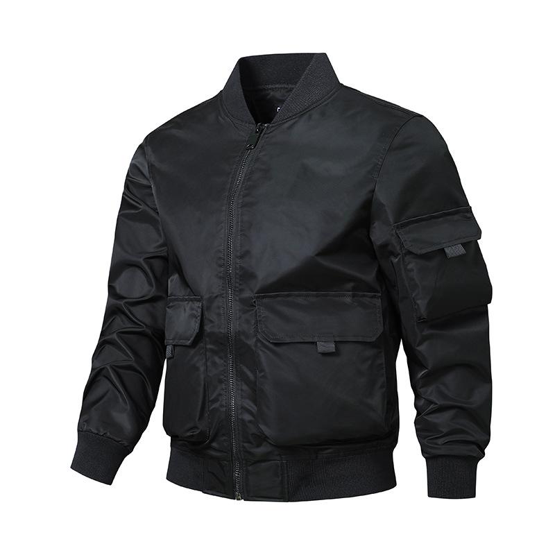 Veste de travail multipoches Veste d'automne et d'hiver pour homme Veste bomber Veste d'aviateur pour homme