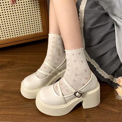 Modne Buty Lolita Damskie Japoński Styl Buty Mary Jane Damskie Klasyczna Klamra Małe Skórzane Buty Vintage Gruba Platforma Buty Cosplay