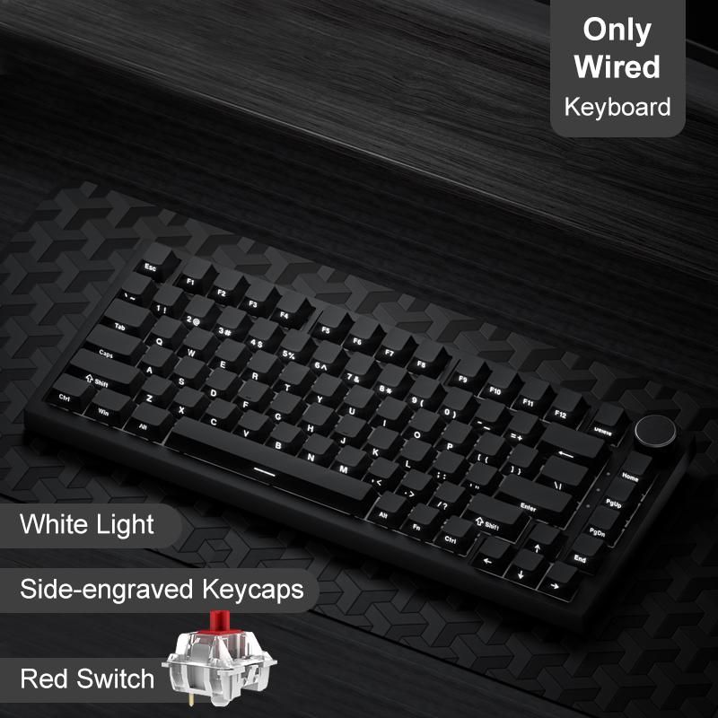 AJAZZ AK820/Pro Wireless Mechanical Keyboard Bluetooth 5.1 2.4G USB-C Wired Swappable RGB Gaming Keyboard Gasket Mount with