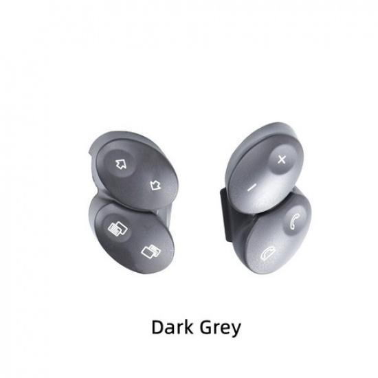 2pcs Car Front Steering Wheel Button Rubber Cover Trim For Benz E W211 2006-2008