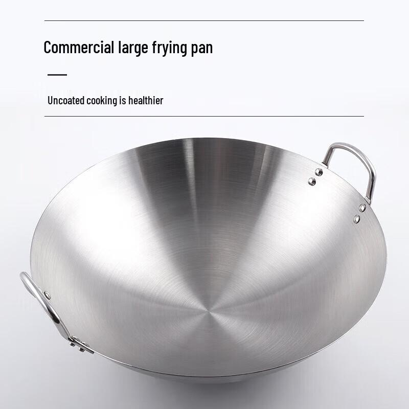 Huabeishi Wok aus verdicktem Gusseisen mit Doppelgriff