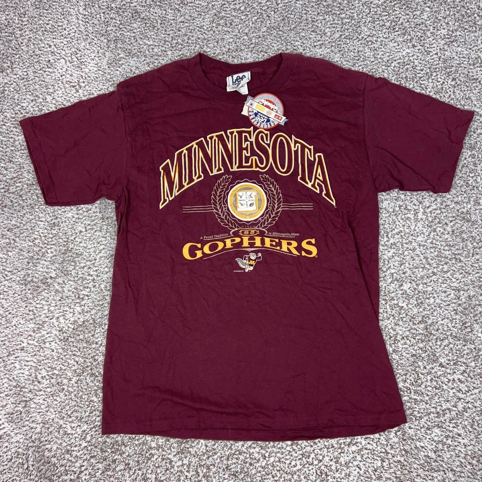 

Винтажная футболка Minnesota Golden Gophers Мужская Размер L NCAA Колледж Lee Sport Красная футболка S