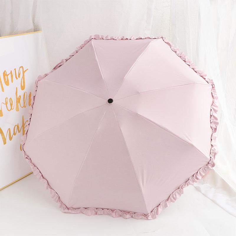 Portable  Fre Sle Five Umbrella Lace   Sunscreen Umbrella for Sunny And Rainy Days UV Protection Sunade