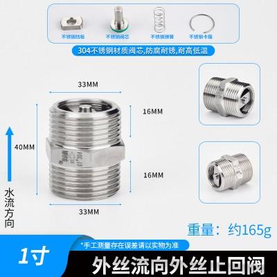 Válvula de retención unidireccional de acero inoxidable 304, rosca macho/hembra BSP de 3/4" y 1", para agua, gas, aceite, 240 grados Celsius, 3000 PSI