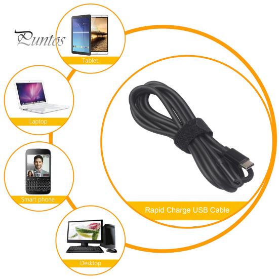 Type-C hann til hunn forlengelseskabel Universal multifunksjonell 480 Mbps USB-C strømforsyning ladeledning