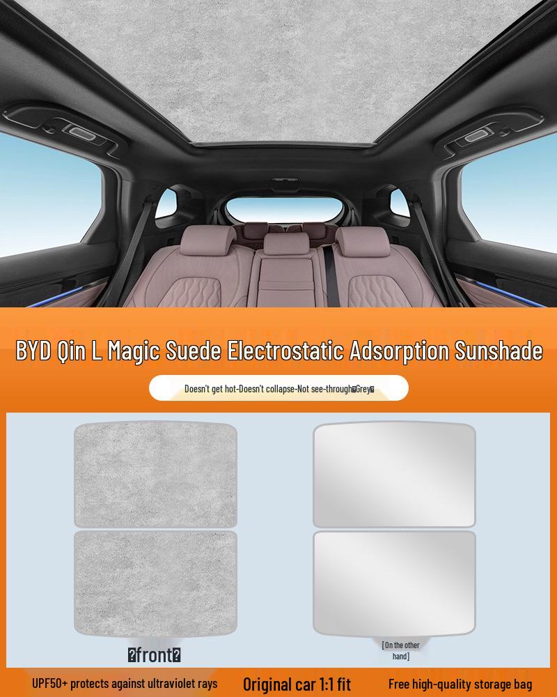 Electrostatic Sunshade Curtain for BYD Song, Seal, Qin, Han, Yuan, Tang, EVDM with Sunroof