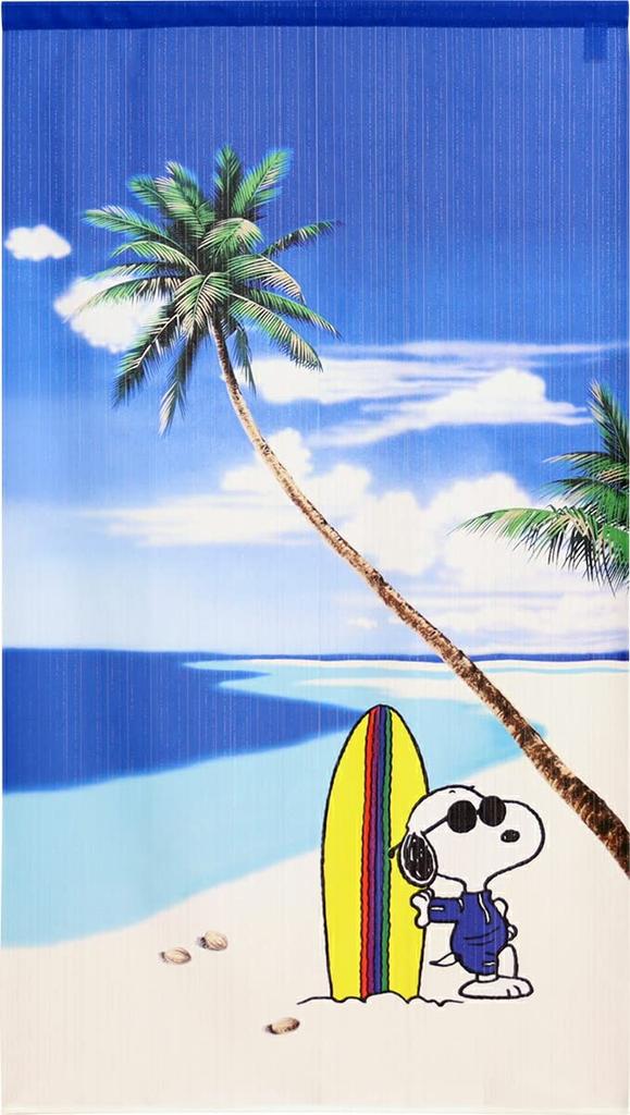 Noren Kobo Noren Stylish Snoopy Tapestry Width 85cm X Length Room Privacy Snoopy and the Four 98004 Curtain, Poster, 150cm, Divider, Screen, Seasonal,