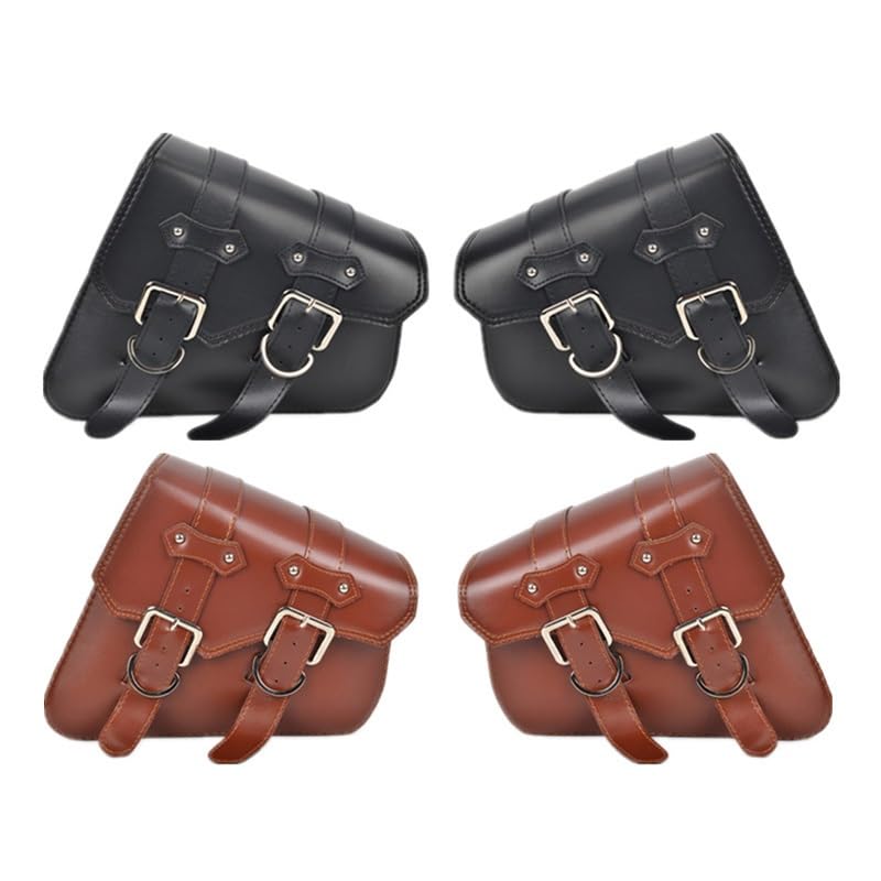 Motorcycle Side Bags Pu Leather Retro Saddlebags Motorcycle Luggage Side Tool Bag for Sportster