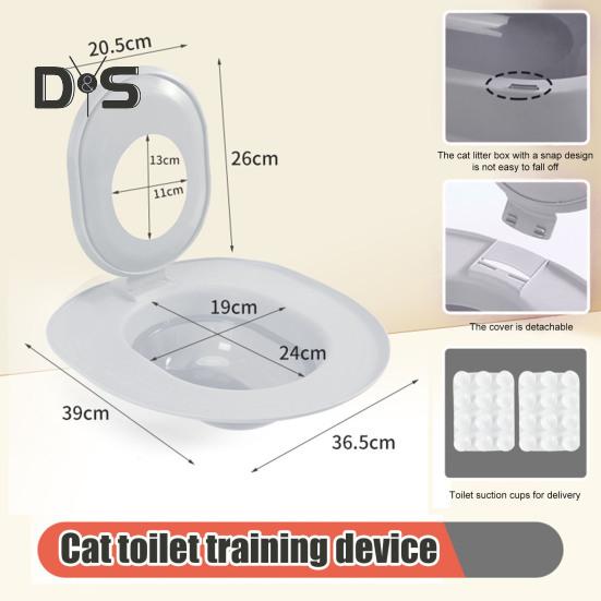 Katzentoiletten-Trainer-Set, universeller Urinalsitz, Töpfchen, Katzentoiletten-Trainingssystem, wiederverwendbares Katzentoiletten-Trainingssitz-Werkzeug zur Haustierreinigung