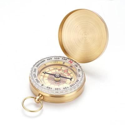 Brass Pocket Compass with Flip Cover (2-Pack)