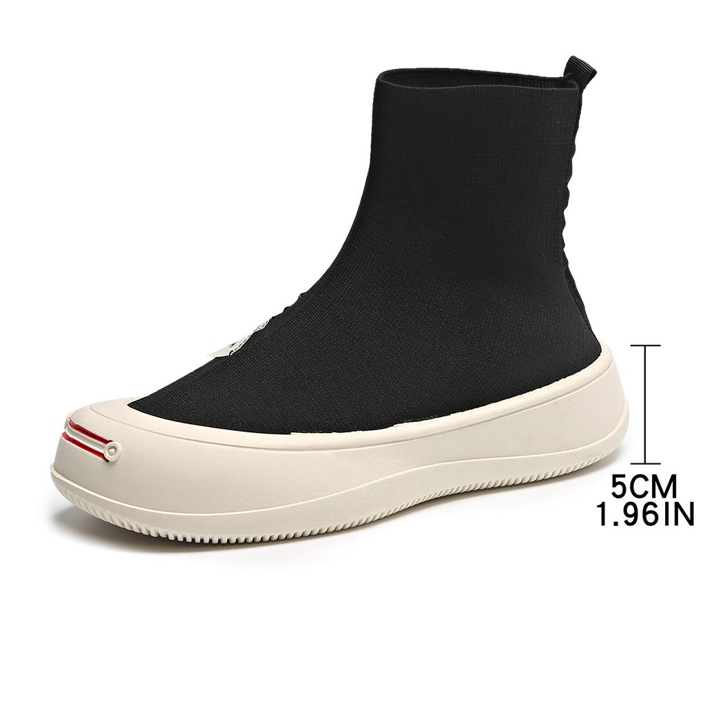 Fashion Women's breathable thick-soled sneakers, casual slip-on shoes, knitted sneakers, women's tennis sneakers, summer sock shoes
