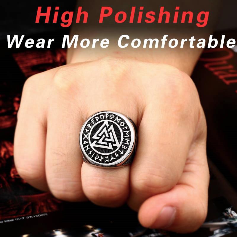 Inele Viking Valknut din Oțel Inoxidabil Vintage pentru Bărbați Băiat Inel Nordic Odin Trinity Amuletă Motociclist Bijuterii Prieten Dropshipping