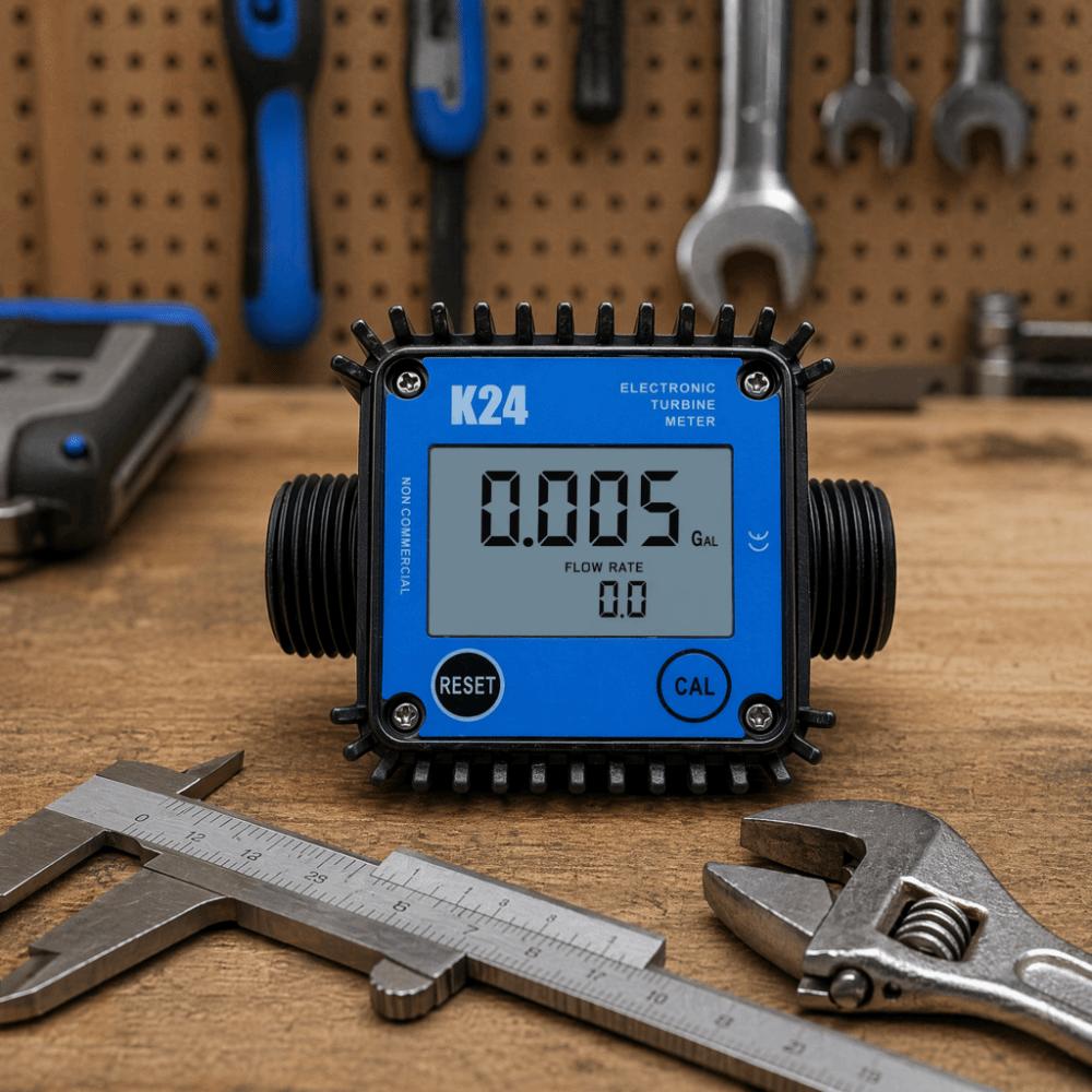 High Accuracy Digital Flow Meter Plastic External Thread Liquid Flow Meter Water Measuring