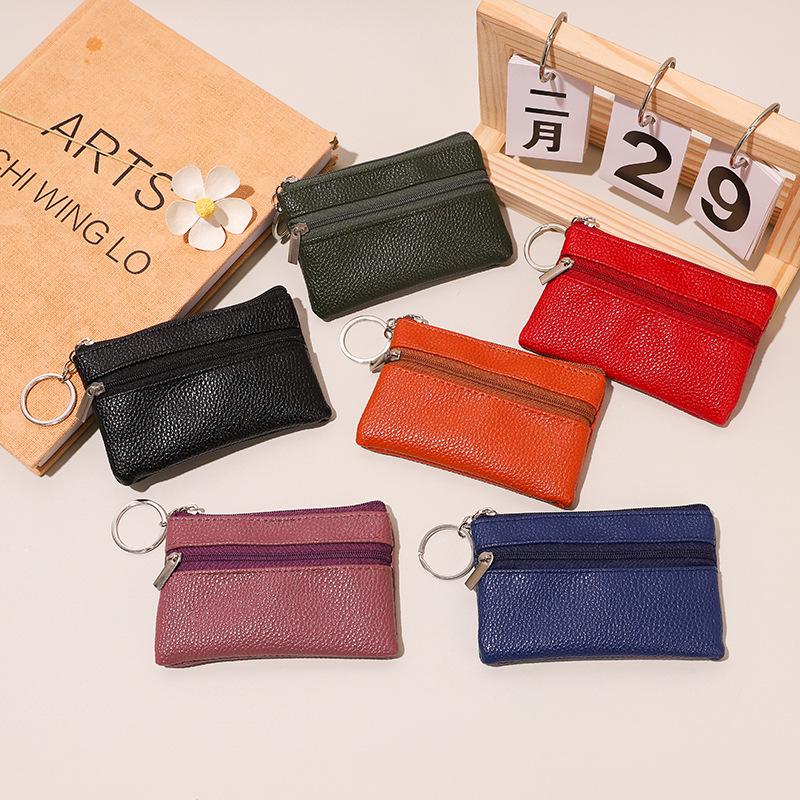 Mini Münzbörse & Schlüsselanhänger Damen Clutch – Kurze Geldbörse mit Kartenfächern