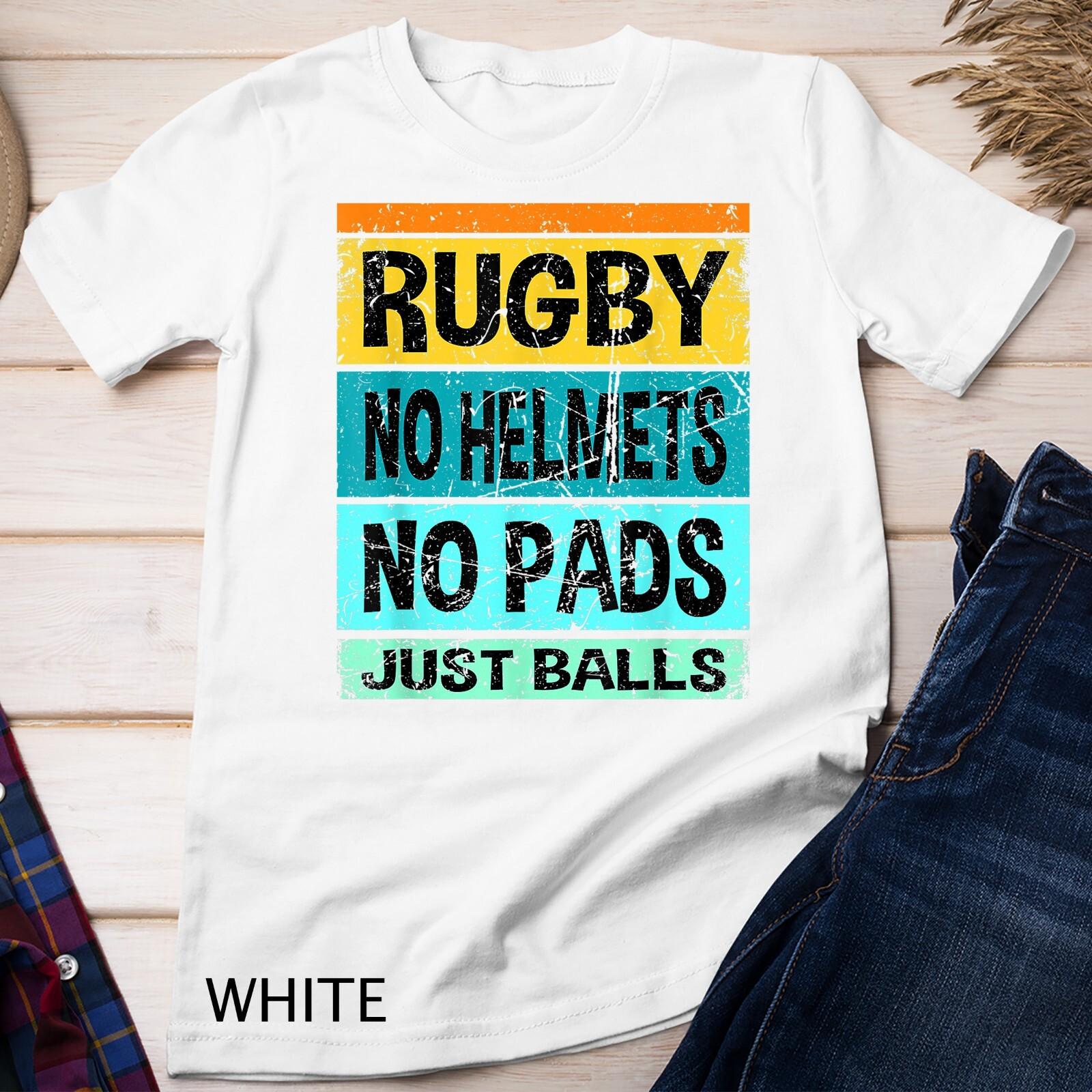 Retro Vintage Rugby Just Balls Players Fans Unisex T-Shirt Mens Womens Tees Top 3XL