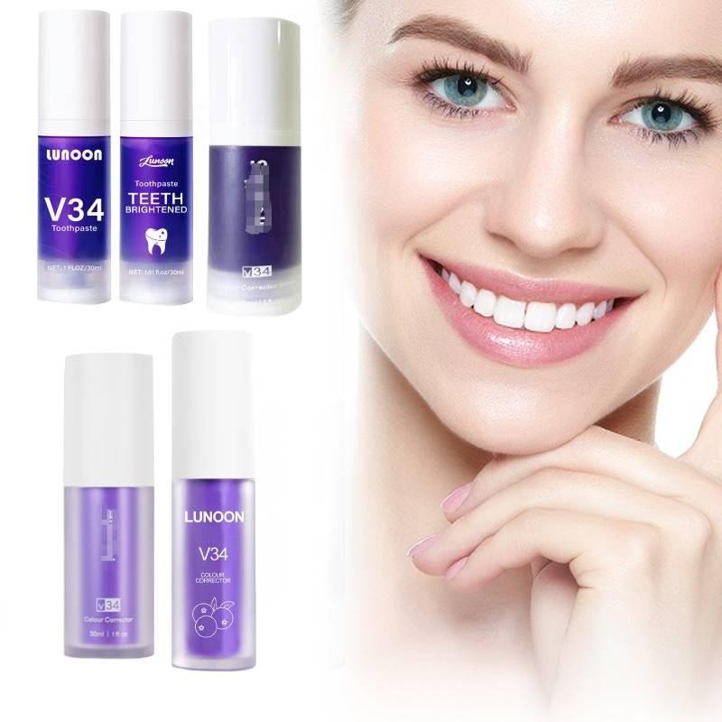 Hismiles Purple Toothpaste V34 Colour Corrector Serum For Fresh Breath And Stain Removal