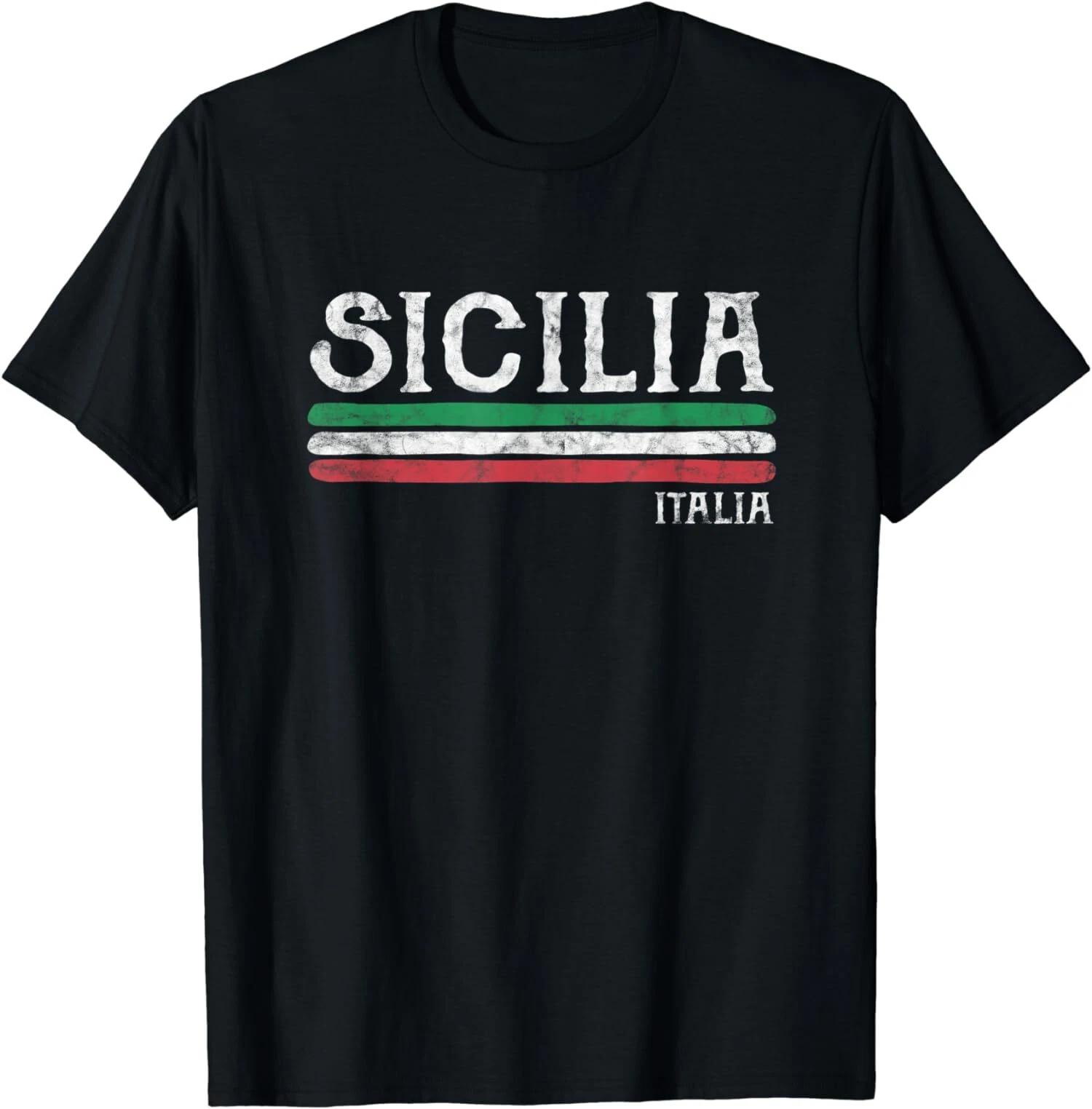 Vintage Sicilia Italy Italia Souvenir Italian Sicily T-Shirt XXL