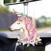 Acrylic Charming Unicorn Christmas Ornament For Car Interior Decoration And Holiday Cheer