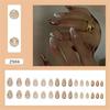 Luxurious Short Almond Press On Nail With 3D Sun Designs Stick On Nail Manicure Nail Art For A Sweet And Stylish Look