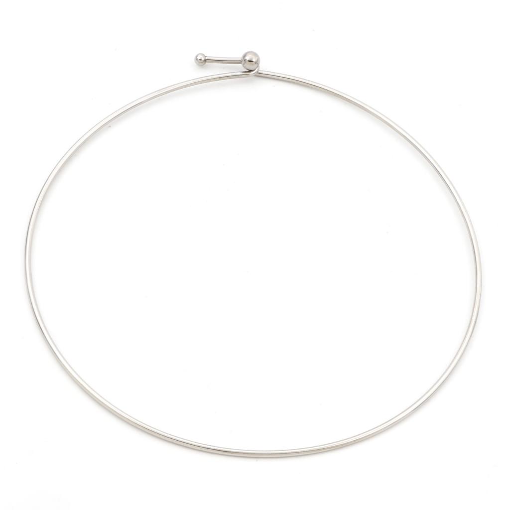 Collare Anello al Collo Collana in Acciaio Inossidabile 304 Per Donna Collana Fai da Te Gioielli da Festa Componenti Regali 42/43cm(16 7/8") lungo,1 Pezzo