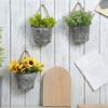 Semicircle Wall Mounted Planter Country Style Wall Flower Holder Hanging Flower Pot  Garden Decor