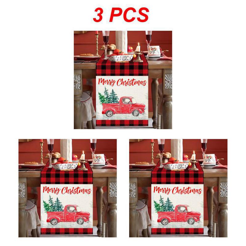 Новая рождественская льняная печатная скатерть для стола Nordic Home Living Room Insoled — фото 11