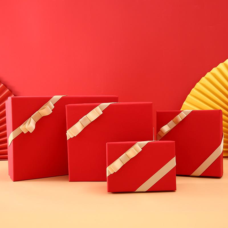 High-End Orange Jewelry Gift Box | Stylish Empty Packaging for Souvenirs