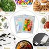 50/100pcs Holographic Bag Laser Rainbow Pattern Self Sealing Bag Candy Bags and Front Window Sample Bag Festival Party Gift Bags
