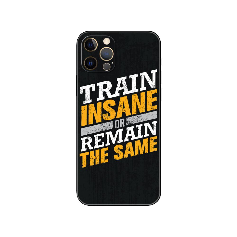 Bodybuilding Gym Fitness Workout Handyhülle für iPhone 2020se 6s 7 8 plus x 10 XR XS 11 12 13 mini pro MAX schwarze TPU-Rückseite