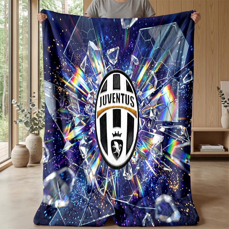 Juventus FC Theme blanket Soft Flannel Blanket Plush Throw Blanket Cozy Sofa Bed Blanket for Home Decor
