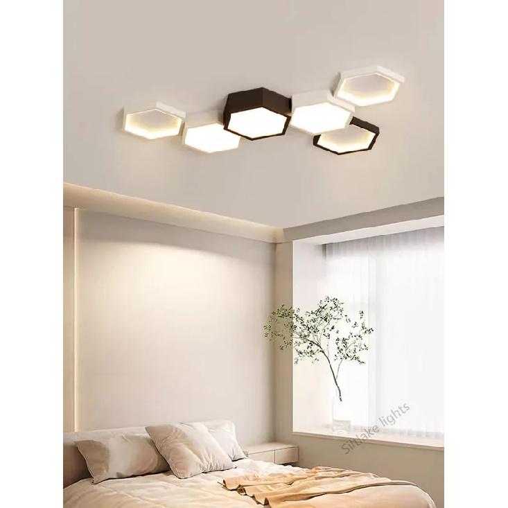 Nordic simple living room ceiling lamp honeycomb design combination creative art indoor lighting study restaurant bedroom lights