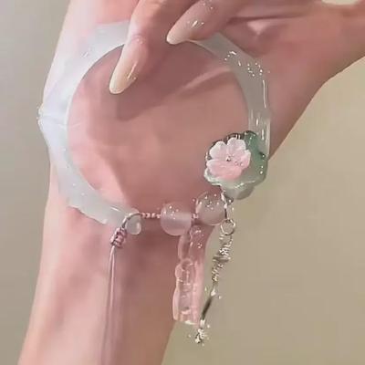 Wenwan Jiaren: Nový bambusový lotosový náramek pro ženy z roku 2024 - skvělý národní styl, retro pletený design