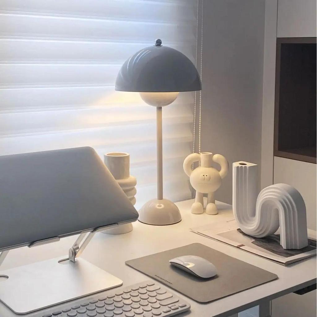 Moderne Pilz-Blütenknospen-wiederaufladbare LED-Tischlampen Schreibtisch Nacht für Schlafzimmer Esszimmer Touch Nachtlicht Einfache Hoom Dekoration