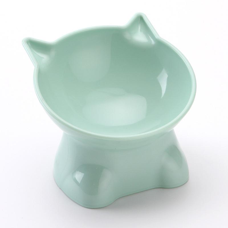 

Cat Mouth Slanted Bowl Protect Neck And Spine Plastic Material Style Nordic green