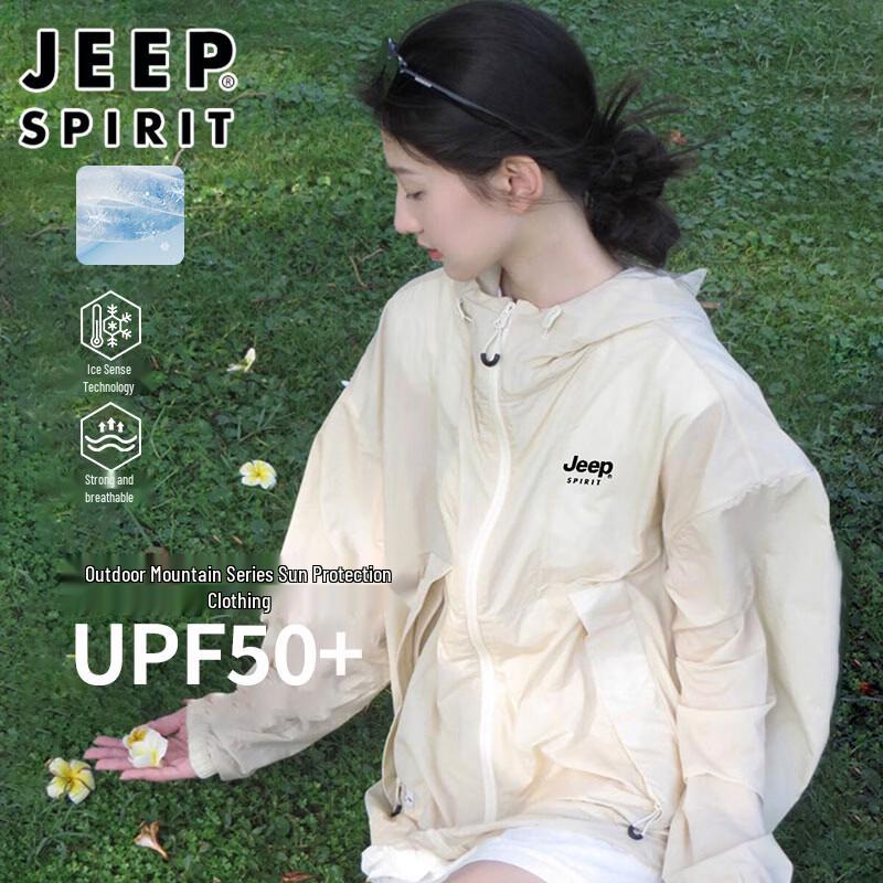 JEEP SPIRIT Унисекс Легкая куртка с капюшоном для защиты от УФ-излучения S