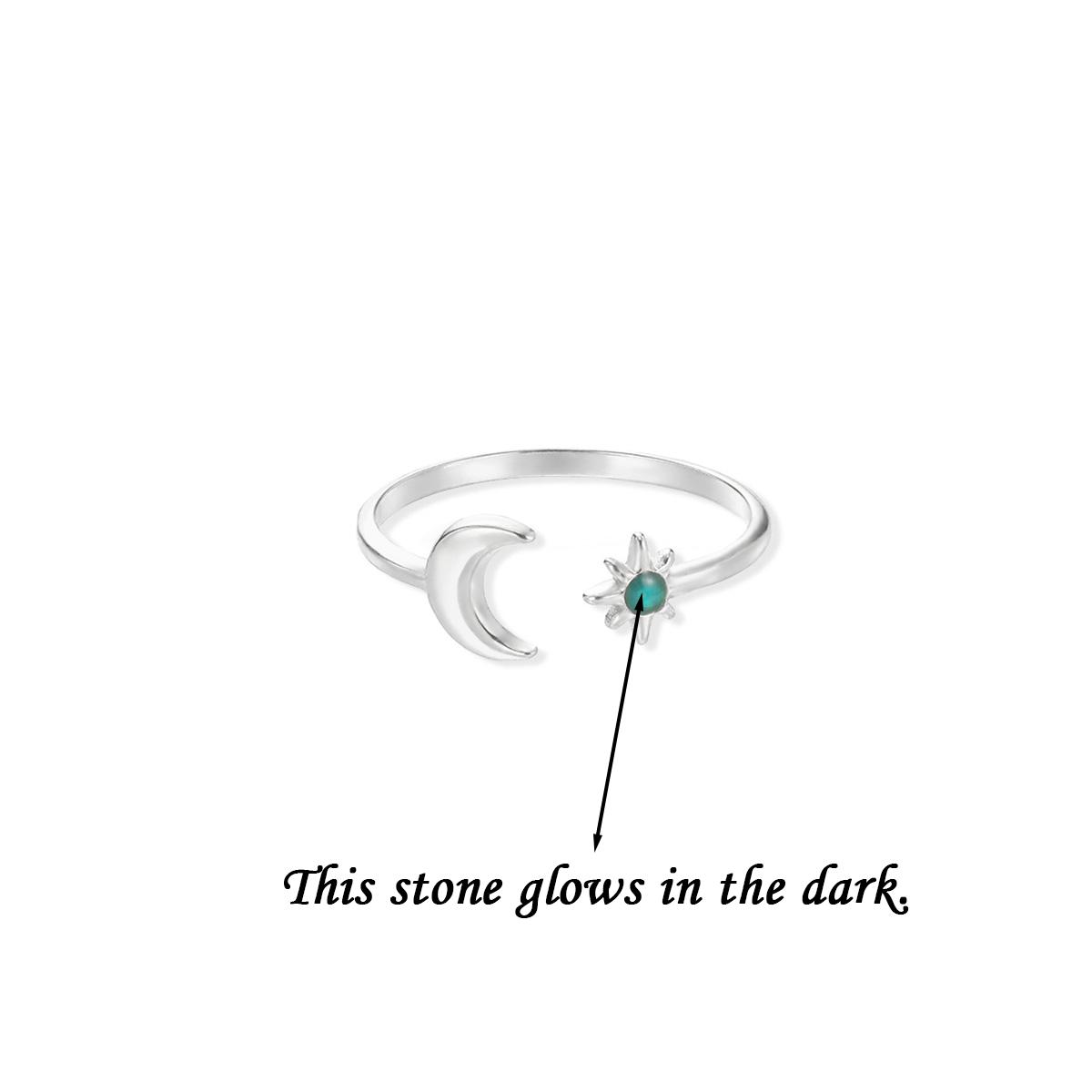 

Glowstone Anillos Moon Sun Rings Elegant Women Vintage Gold Color Stainless Steel Mini Sunflower Ring Jewelry Christmas Gifts resizable