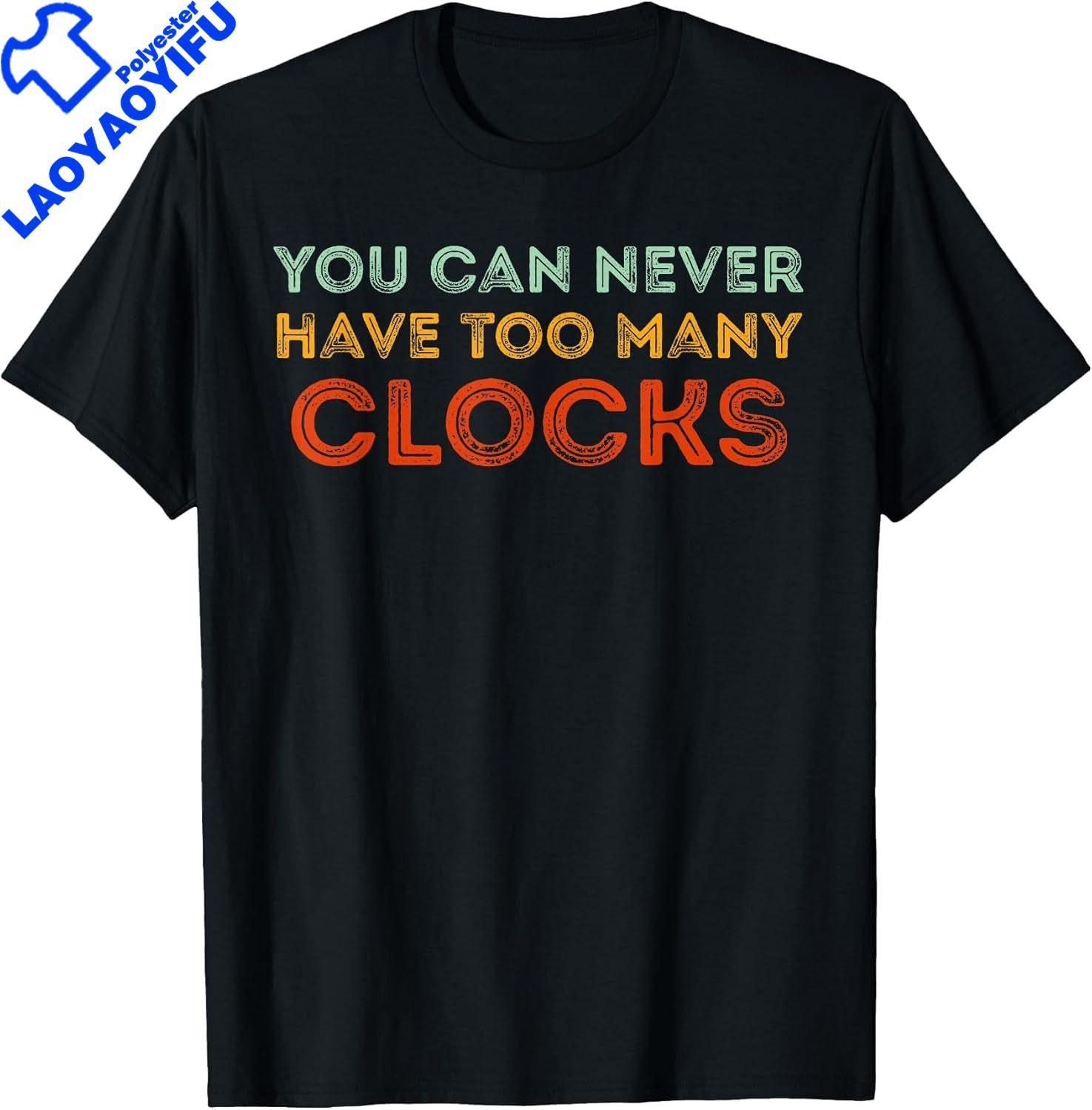 Clocks Collector Funny TShirt Vintage Short Sleeved Graphic T Shirts Retro Style Casual Tickin Im Fixin Summer Clothes XS