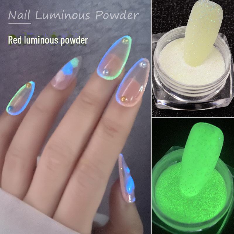 Luminous Fluorescent Candy Nail Art Powder with Fine Sequins – 3 Colors