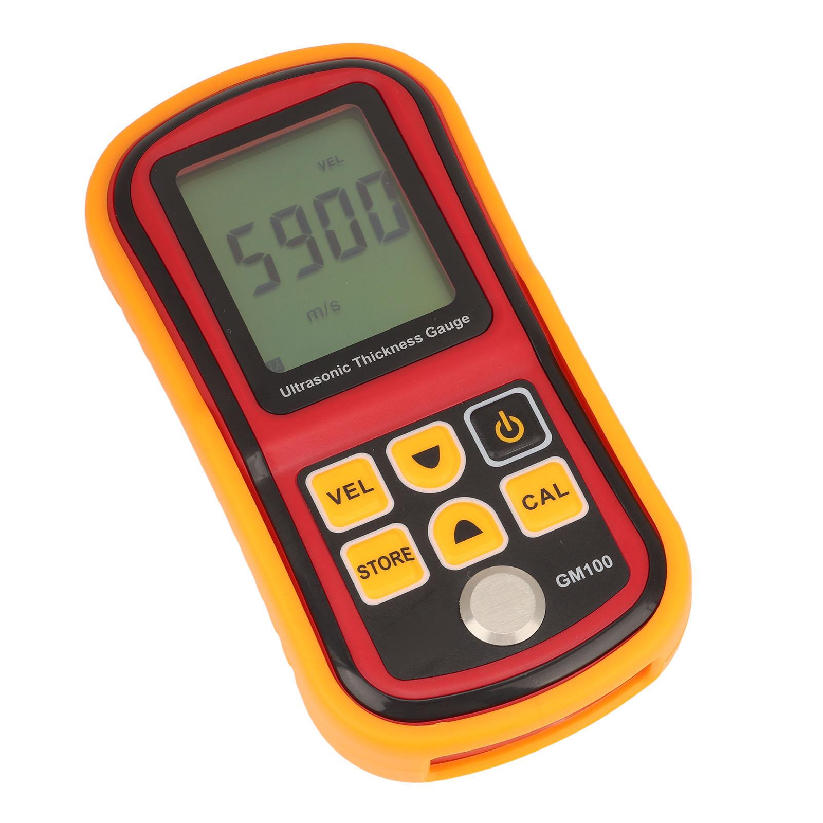 

Ультразвуковой толщиномер 4 цифры ЖК-цифровой дисплей измеритель толщины 5 МГц GM100