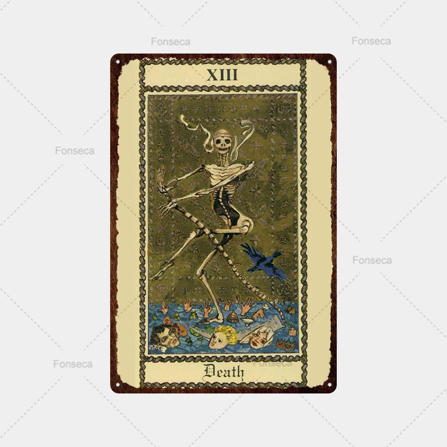 

Винтажная жестяная вывеска Таро, металлический знак, металлический винтажный бар, винтажный настенный декор, бар, клуб, пещера, металлический плакат 20x30cm