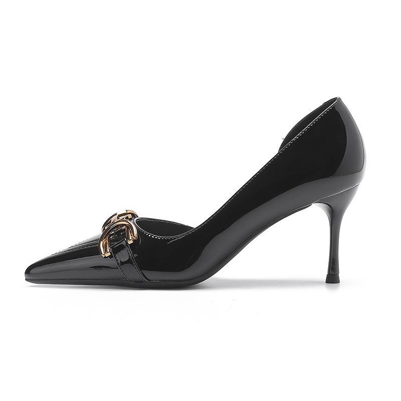 775-8C Korean Fairy Style Side-Hollow Pointed Stiletto High Heels for Women - Summer 2024 Collection